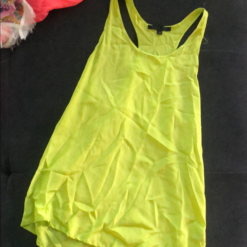 Blanquette Label Neon Green/Yellow Racerback Tank